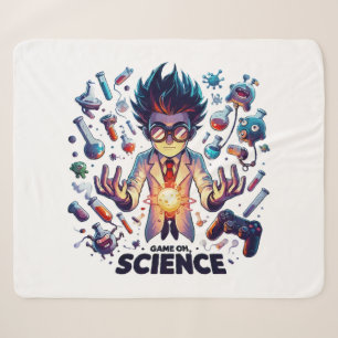 Chemical Concoction Game On, Science Theme Sherpa Blanket
