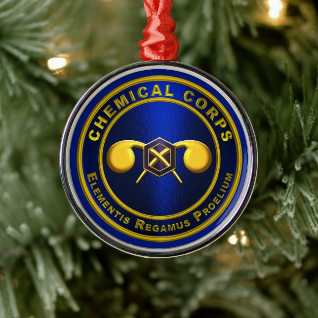 Chemical Corps Metal Ornament (Tree)