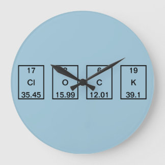 Chemical Elements Chlorine Oxygen Carbon Potassium Large Clock