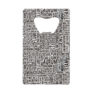 Chemical Elements Credit Card Bottle Opener