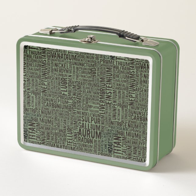 Chemical Elements Metal Lunch Box (Front)
