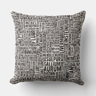 Chemical Elements Throw Pillow