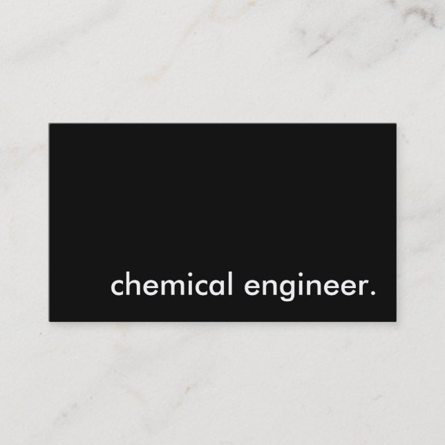 chemical engineer. business card (Front)
