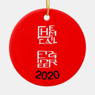 Chemical Engineer Character Ceramic Ornament