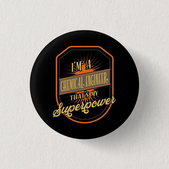Chemical Engineer Chemical Engineering 1 Inch Round Button (Front)