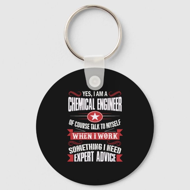 Chemical Engineer CHRISTMAS GIFT Keychain (Front)