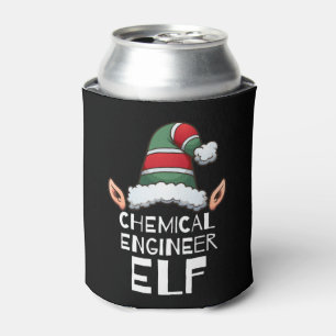 Chemical Engineer Elf Christmas Holidays Xmas Can Cooler