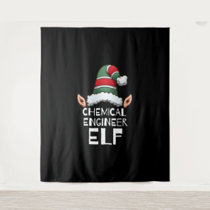 Chemical Engineer Elf Christmas Holidays Xmas Tapestry