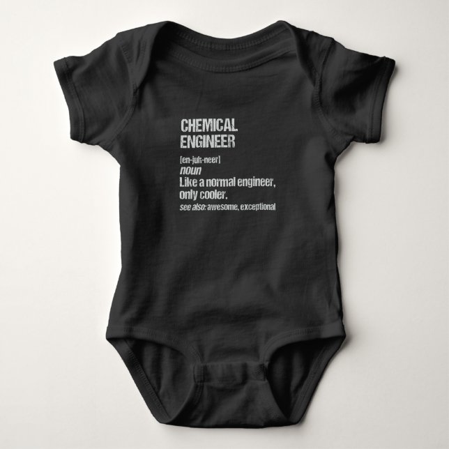Chemical Engineer Funny Engineering Graduation Baby Bodysuit (Front)