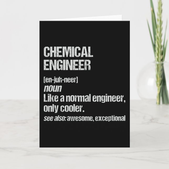 Chemical Engineer Funny Engineering Graduation Card (Front)