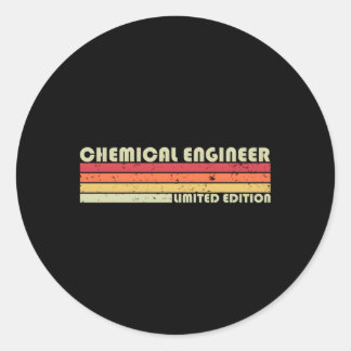 Chemical Engineer Job Title Profession Worker Classic Round Sticker