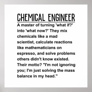 Chemical engineer poster