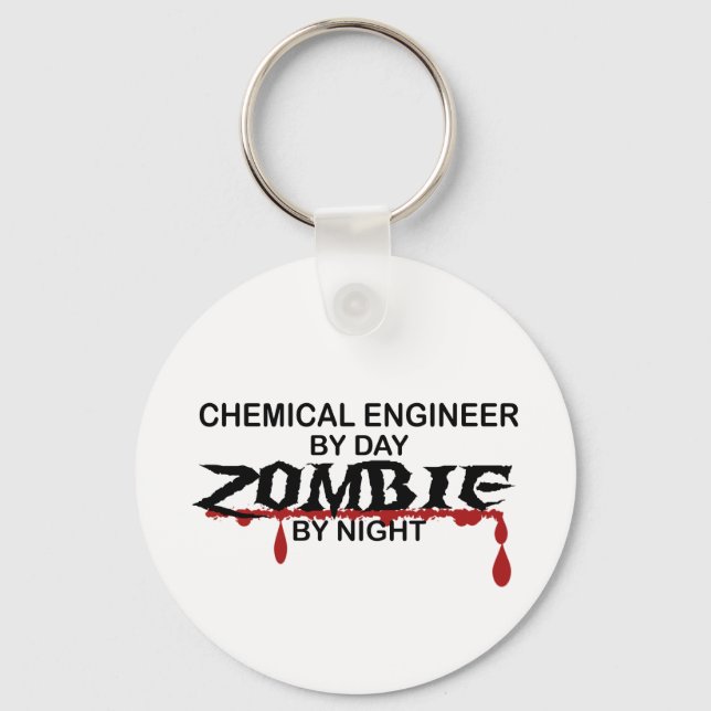 Chemical Engineer Zombie Keychain (Front)