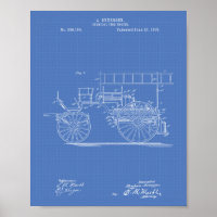 Chemical Fire Engine 1893 Patent Art Blueprint