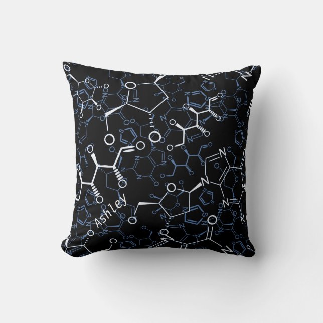 Chemical Formula Chemistry Gifts Throw Pillow (Front)