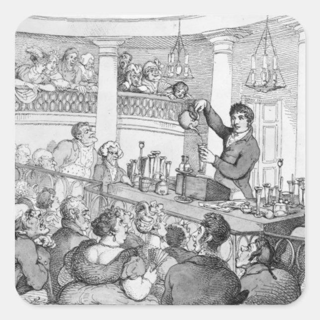 Chemical Lectures, c.1809 Square Sticker (Front)