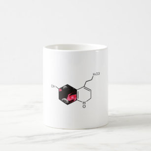 Chemical molecule with outer space view coffee mug