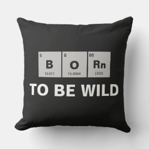 Chemical periodic table of elements: BORn Outdoor Pillow