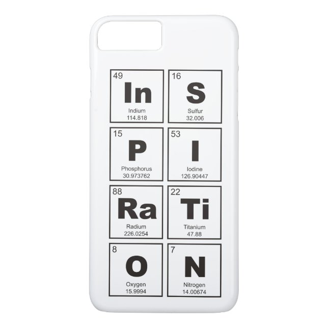 Chemical periodic table of elements: InSPIRaTiON Case-Mate iPhone Case (Back)