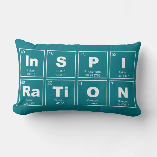 Chemical periodic table of elements: InSPIRaTiON Lumbar Pillow (Front)