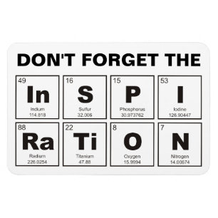 Chemical periodic table of elements: InSPIRaTiON Magnet