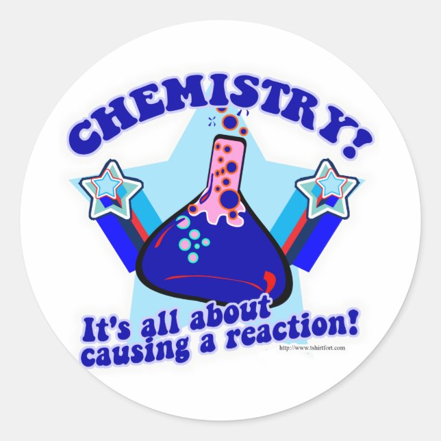 Chemical Reaction Classic Round Sticker (Front)