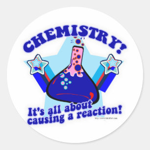 Chemical Reaction Classic Round Sticker