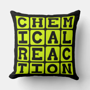 Chemical Reaction Throw Pillow