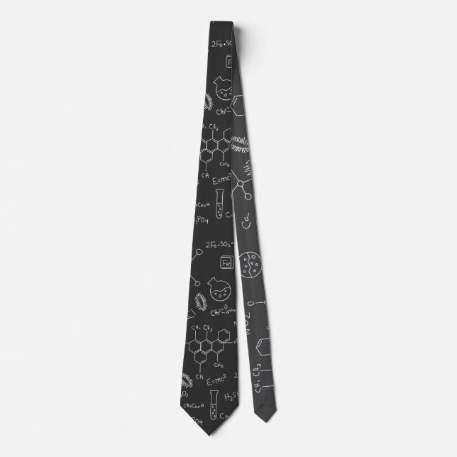 Chemical scribbles   neck tie (Front)