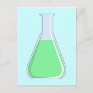Chemie Erlenmeyer Kolben chemistry flask Postcard