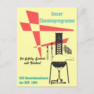 Chemie Werbedesign/Plakatdesign DDR 60er. Postcard