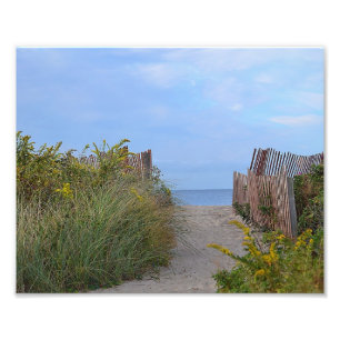 Chemin à la copie de photo de plage