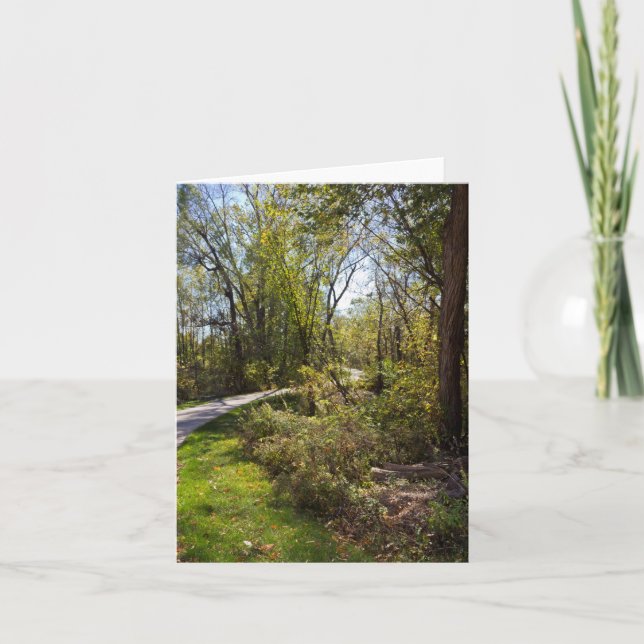 Chemin cyclable en Iowa Photo Carte pour notes noi (Devant)