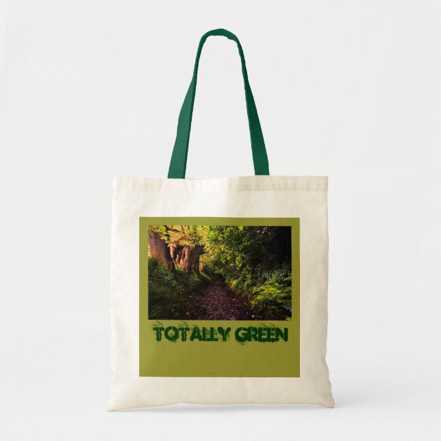 Chemin dans la forêt Sac entièrement vert (Devant)