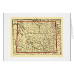 Chemin de fer du Wyoming et carte 1895 de ville