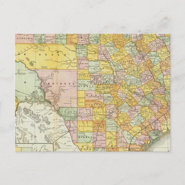 Chemin De Fer Rand McNally Et Carte Du Comté Du Te (Devant)