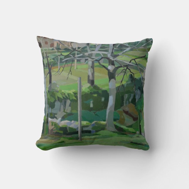 Chemin de la Fontaine Throw Pillow (Front)