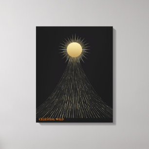 Chemin de Lumière Dorée Toile d'Art Céleste Cadeau