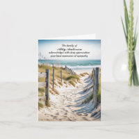 Chemin De Plage Dans Le Carte de remerciements De 