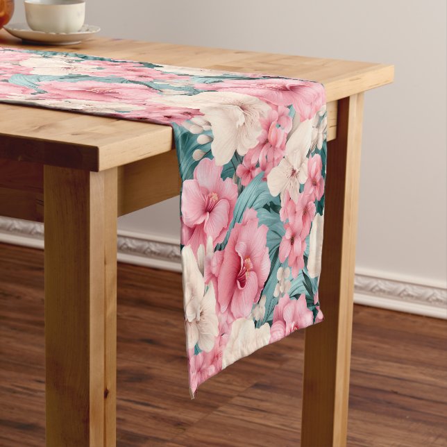 Chemin De Table Court #4 Modèle floral (In Situ)