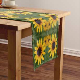 Chemin De Table Court Abee Sur Black Eyed Susan Flower Art Abstrait