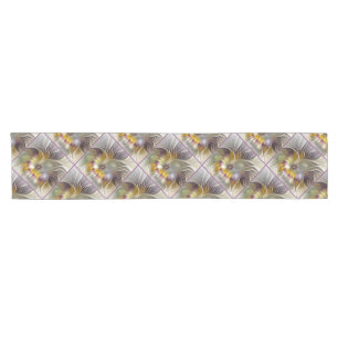 Chemin De Table Court Abstrait Imaginaire coloré Fleur moderne Fractal