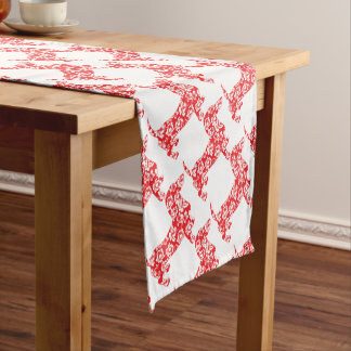 Chemin De Table Court Aloha-Doxie-Rouge