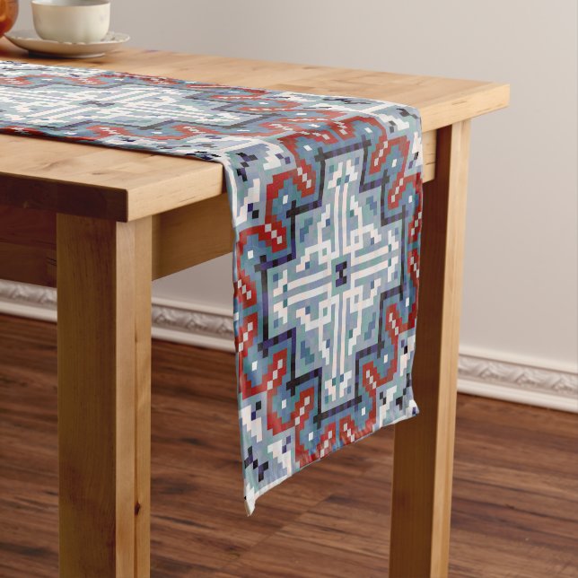 Chemin De Table Court Amérindiens Navajo Motif (In Situ)