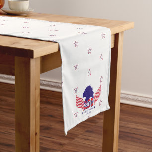 Chemin De Table Court Amérique 250e-Esprit de liberté-Sur fond blanc