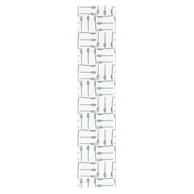 Chemin De Table Court Amusant design de couverts simple (Devant)