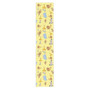 Chemin De Table Court animal safari mûre jaune - Giraffe, eleph