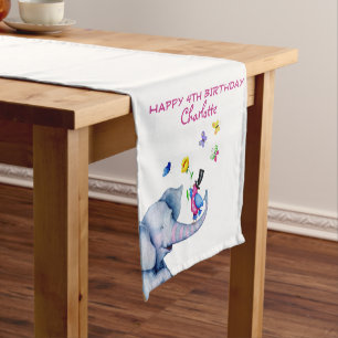 Chemin De Table Court Animaux caricaturaux mignons