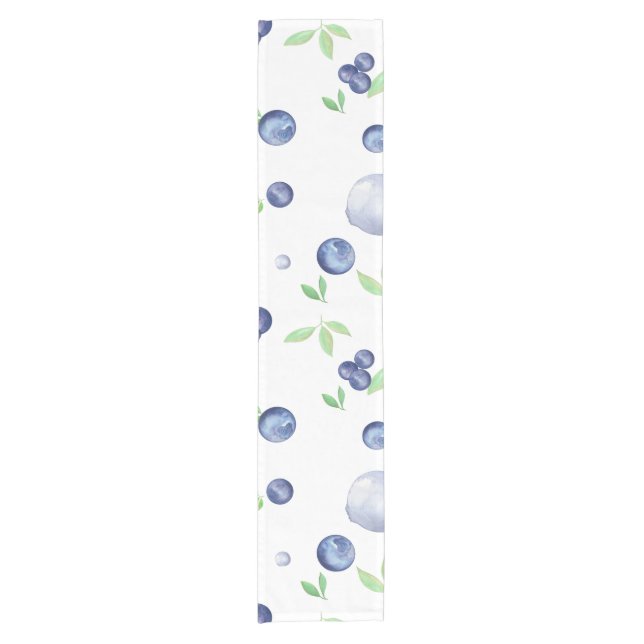 Chemin De Table Court Aquarelle fraîche d'été (Devant)