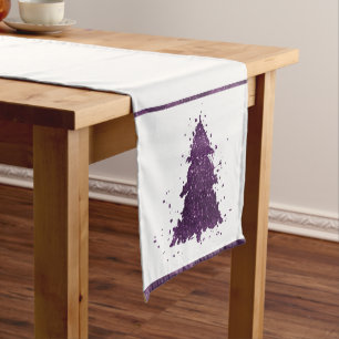Chemin De Table Court Arbre de Noël Moody Plum profond